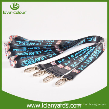 Lanyard de poliéster con color y tamaño personalizado con logo de sublimación